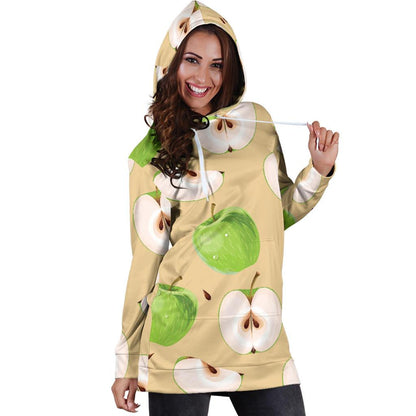 Apple Pattern Print Design AP07 Women Hoodie Dress