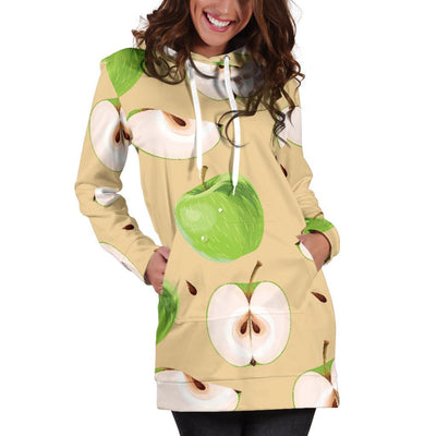 Apple Pattern Print Design AP07 Women Hoodie Dress