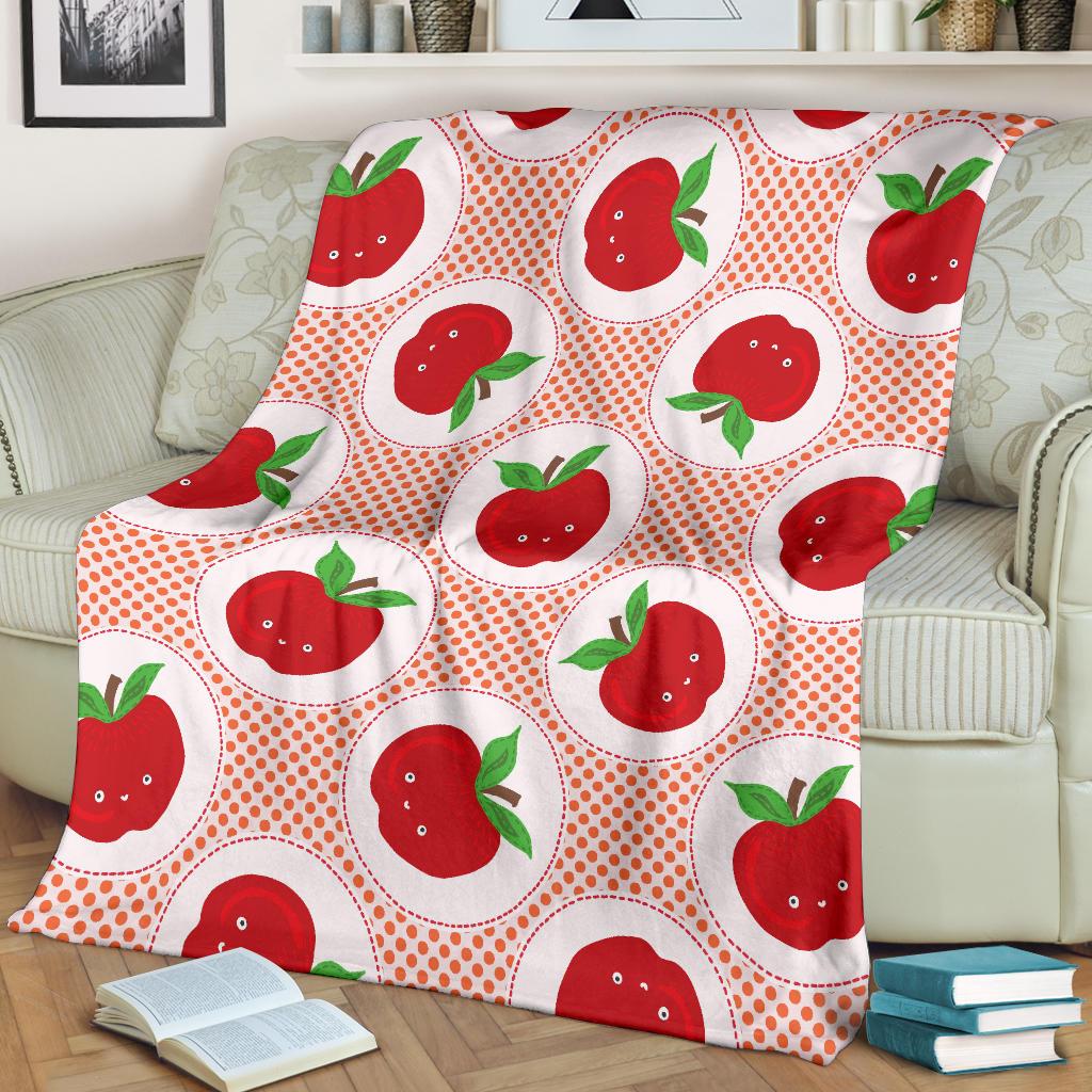 Apple Pattern Print Design AP08 Fleece Blankete