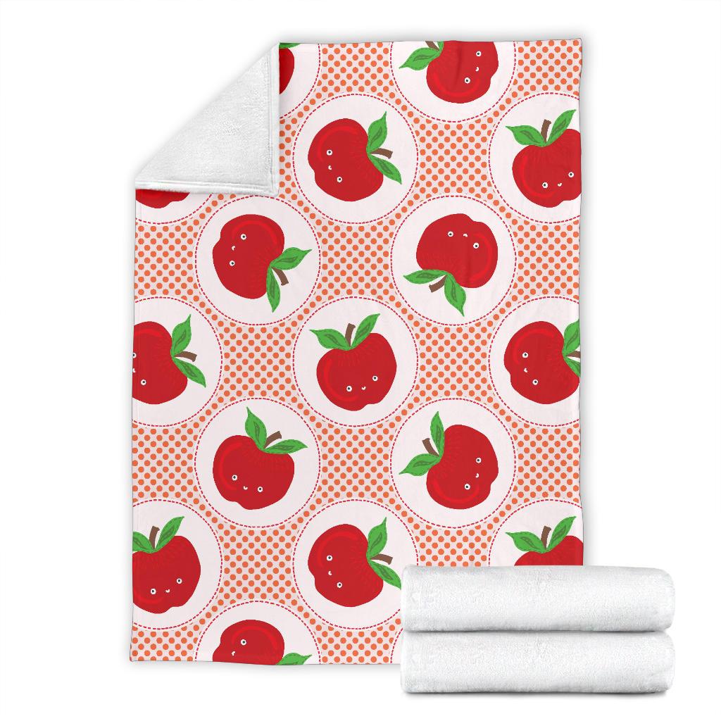 Apple Pattern Print Design AP08 Fleece Blankete