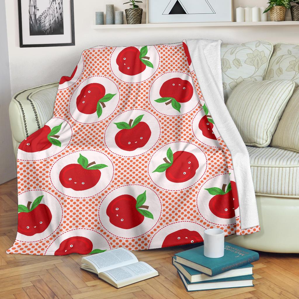 Apple Pattern Print Design AP08 Fleece Blankete