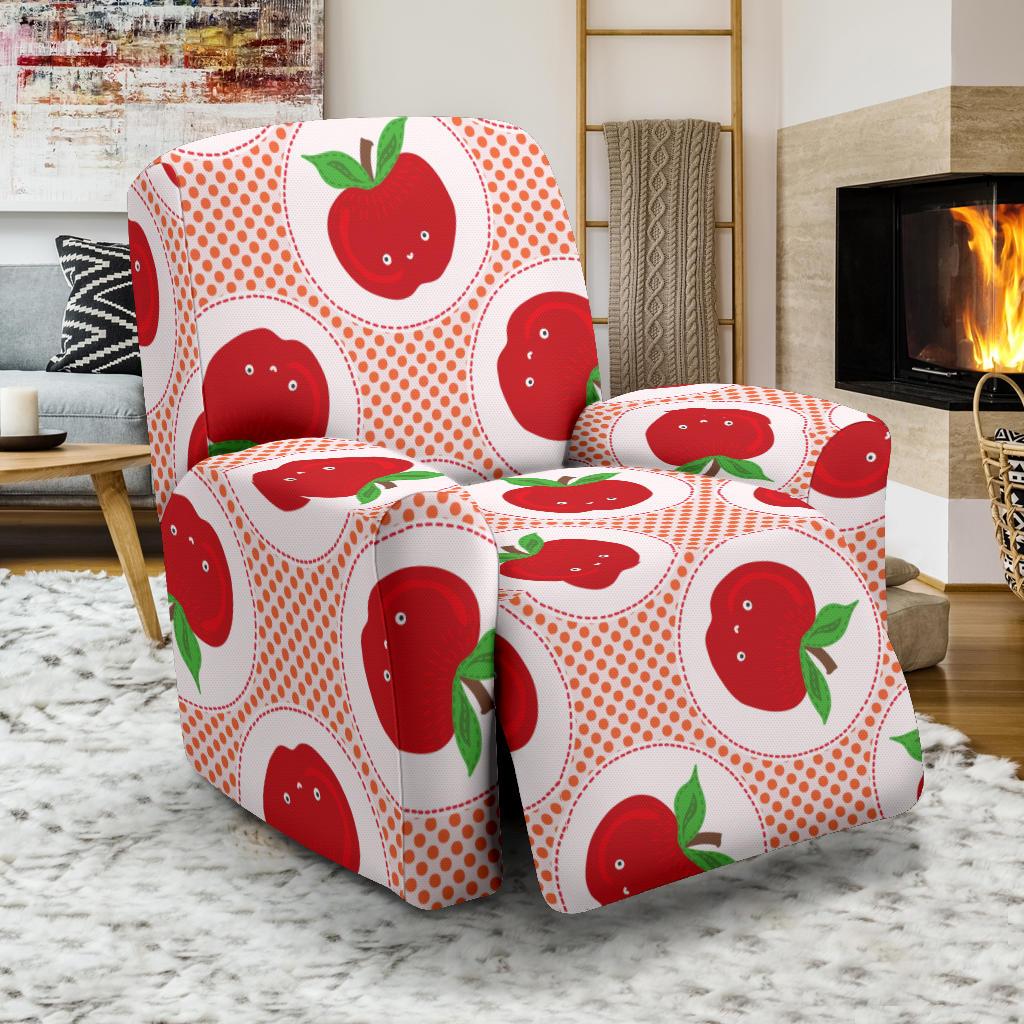Apple Pattern Print Design AP08 Recliner Slipcover-JORJUNE.COM