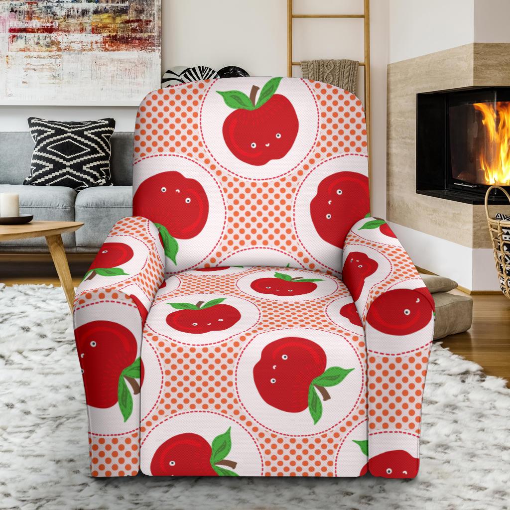 Apple Pattern Print Design AP08 Recliner Slipcover-JORJUNE.COM
