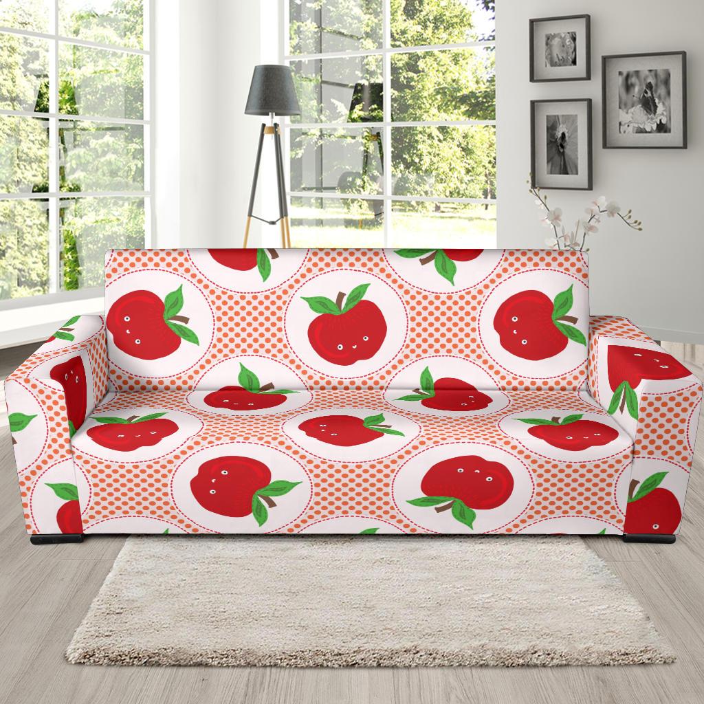Apple Pattern Print Design AP08 Sofa Slipcover-JORJUNE.COM