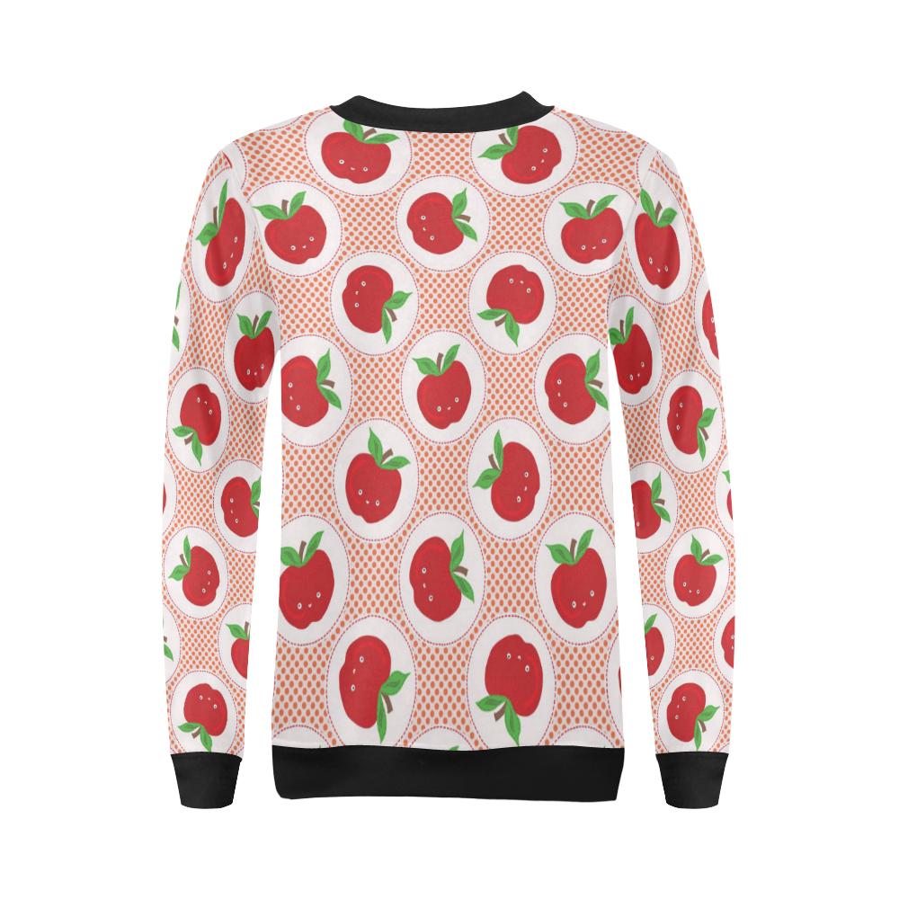 Apple Pattern Print Design AP08 Women Long Sleeve Sweatshirt-JorJune