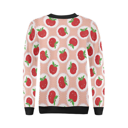 Apple Pattern Print Design AP08 Women Long Sleeve Sweatshirt-JorJune