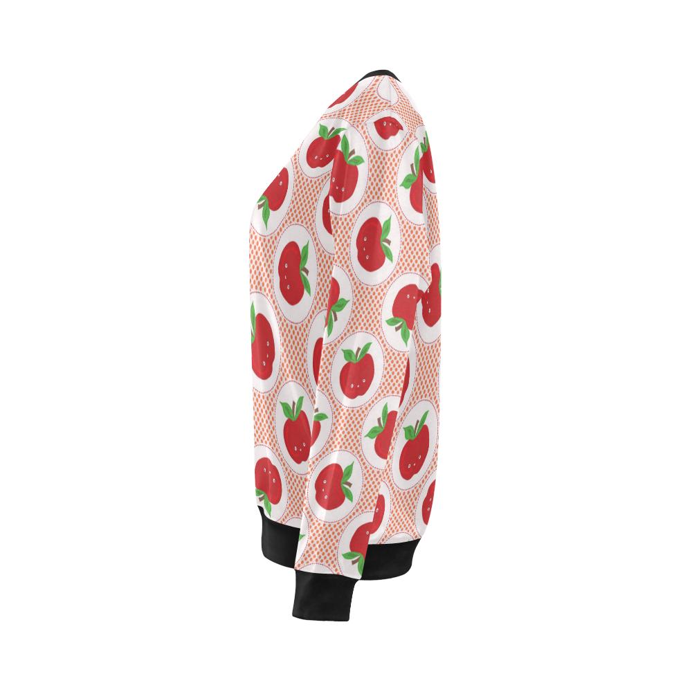 Apple Pattern Print Design AP08 Women Long Sleeve Sweatshirt-JorJune