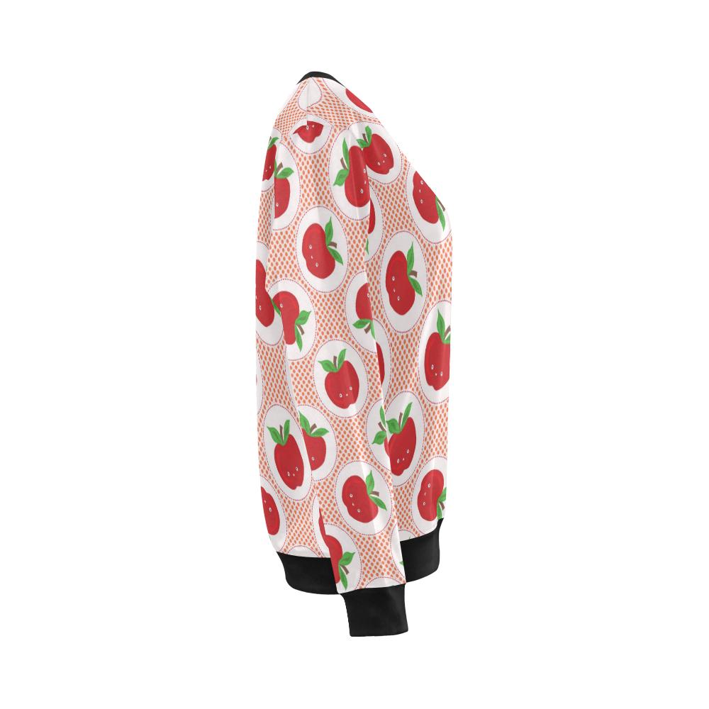 Apple Pattern Print Design AP08 Women Long Sleeve Sweatshirt-JorJune