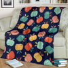 Apple Pattern Print Design AP09 Fleece Blankete