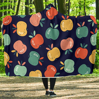 Apple Pattern Print Design AP09 Hooded Blanket-JORJUNE.COM