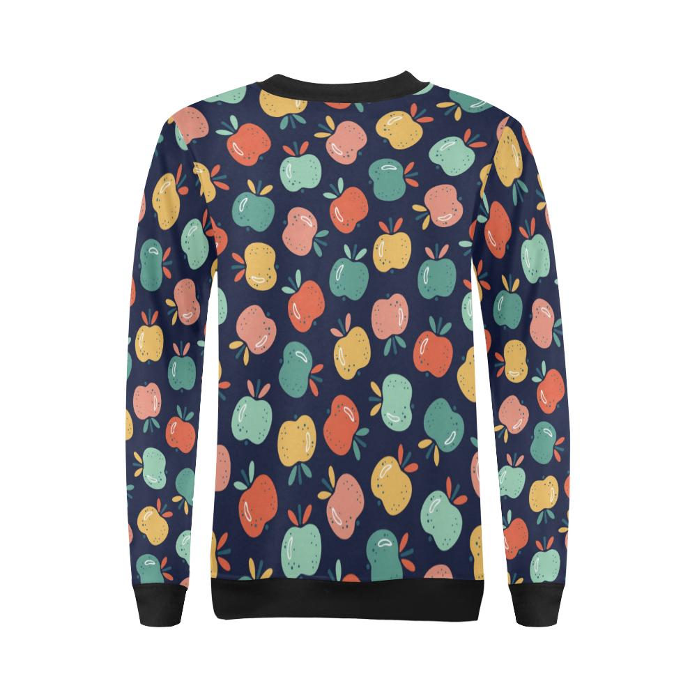 Apple Pattern Print Design AP09 Women Long Sleeve Sweatshirt-JorJune