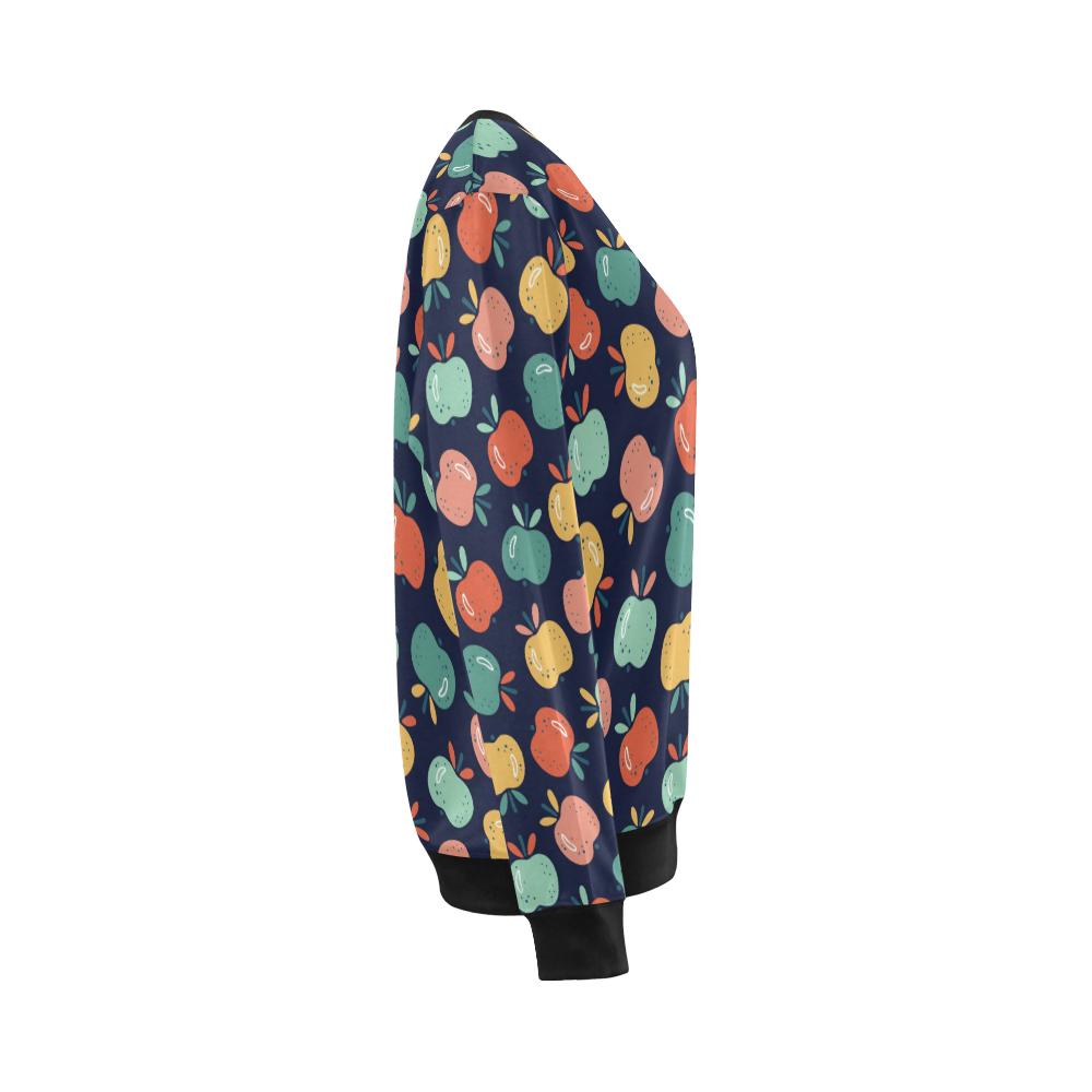 Apple Pattern Print Design AP09 Women Long Sleeve Sweatshirt-JorJune