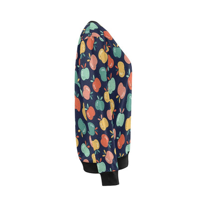 Apple Pattern Print Design AP09 Women Long Sleeve Sweatshirt-JorJune