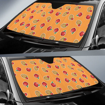 Apple Pie Pattern Print Design 02 Car Sun Shade-JORJUNE.COM
