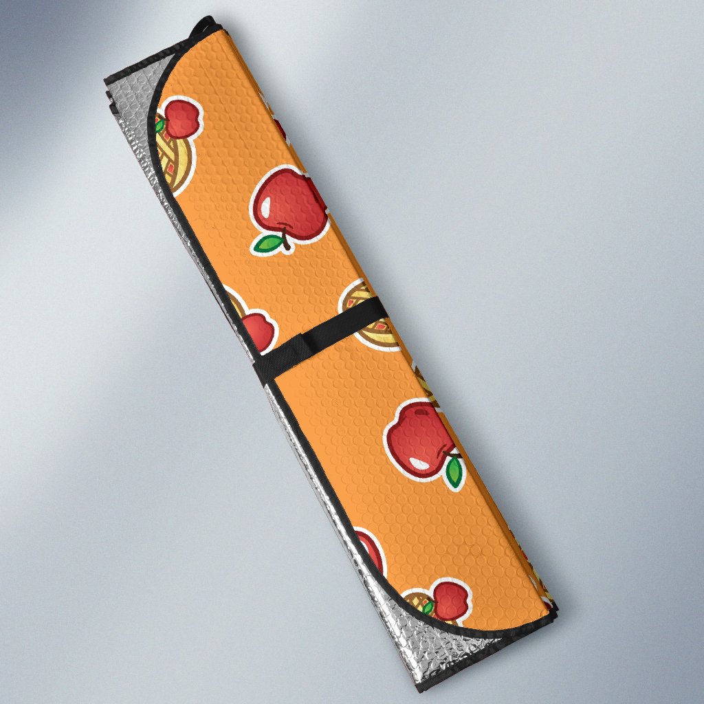 Apple Pie Pattern Print Design 02 Car Sun Shade-JORJUNE.COM