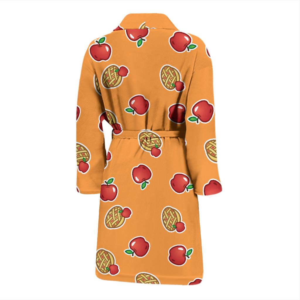 Apple Pie Pattern Print Design 02 Men Bathrobe-JORJUNE.COM