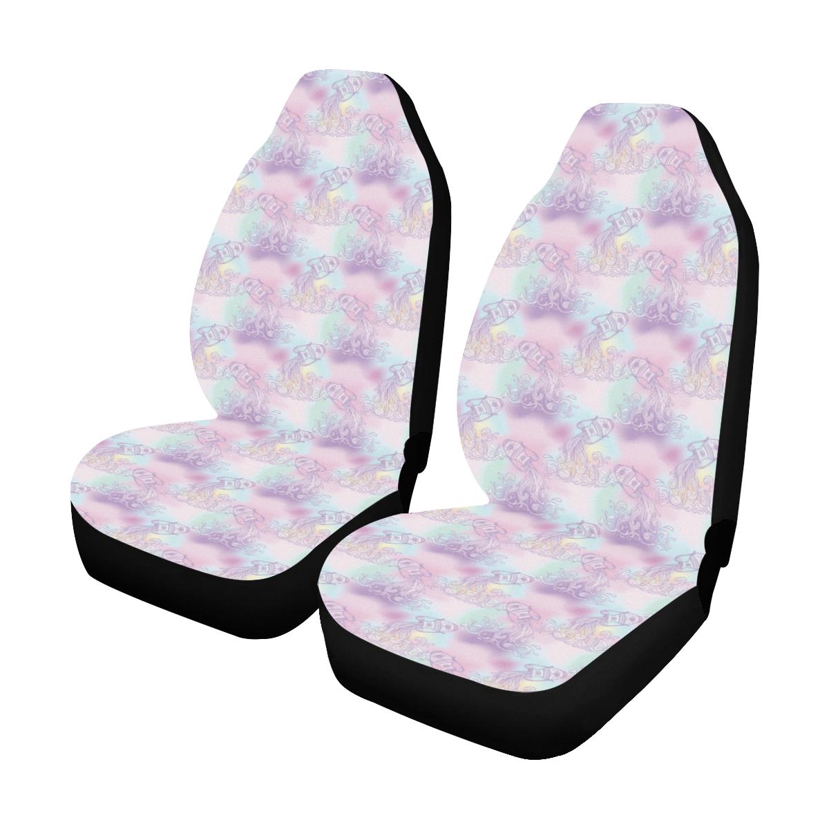 Aquarius Zodiac Pattern Print Design 01 Car Seat Covers (Set of 2)-JORJUNE.COM