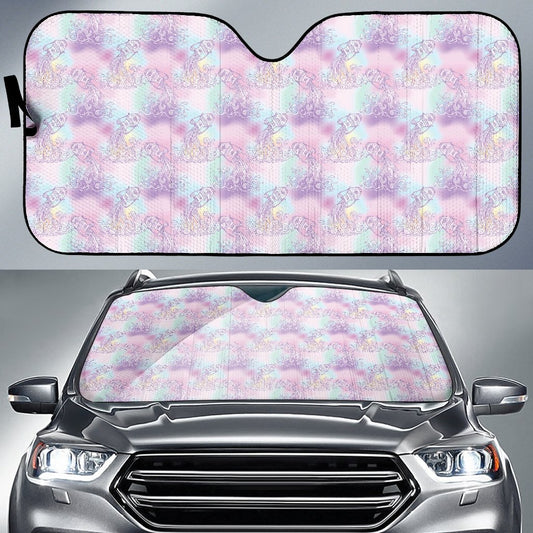 Aquarius Zodiac Pattern Print Design 01 Car Sun Shade-JORJUNE.COM