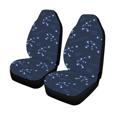 Aquarius Zodiac Pattern Print Design 02 Car Seat Covers (Set of 2)-JORJUNE.COM