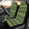Argyle Green Pattern Print Design 01 Car Seat Covers (Set of 2)-JORJUNE.COM