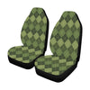 Argyle Green Pattern Print Design 01 Car Seat Covers (Set of 2)-JORJUNE.COM