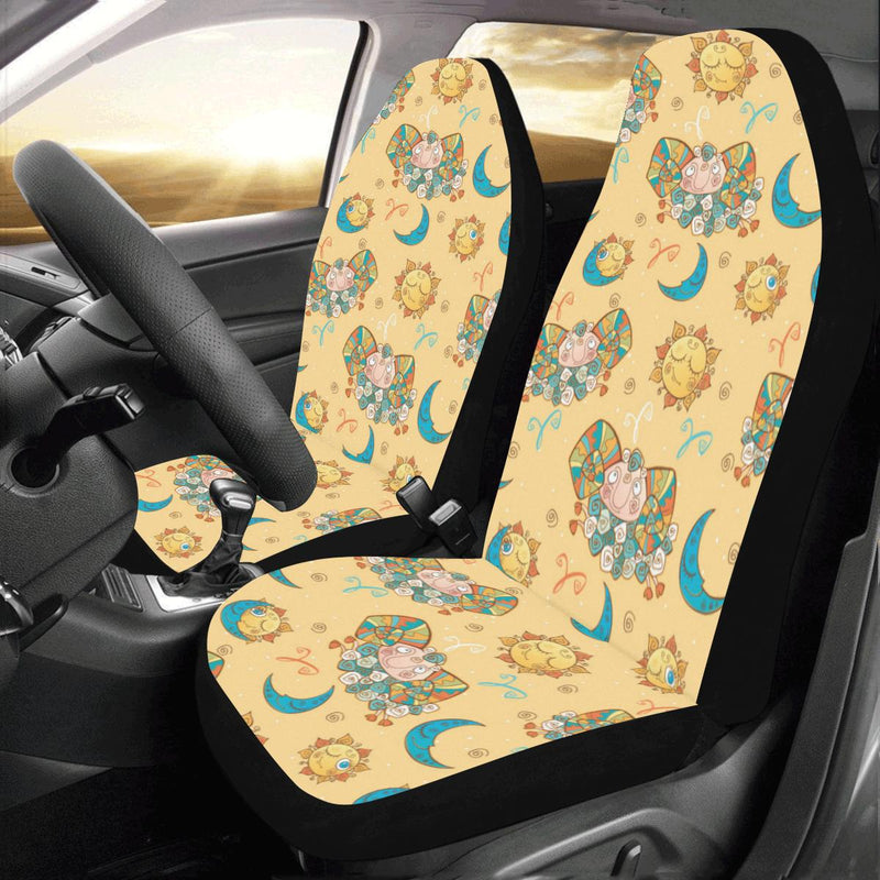 Aries Zodiac Pattern Print Design 03 Car Seat Covers (Set of 2)-JORJUNE.COM