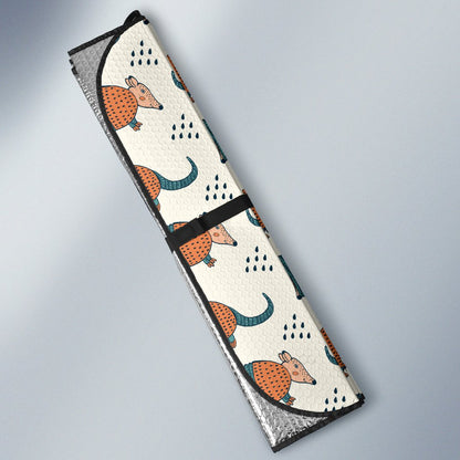 Armadillo Pattern Print Design 01 Car Sun Shade-JORJUNE.COM