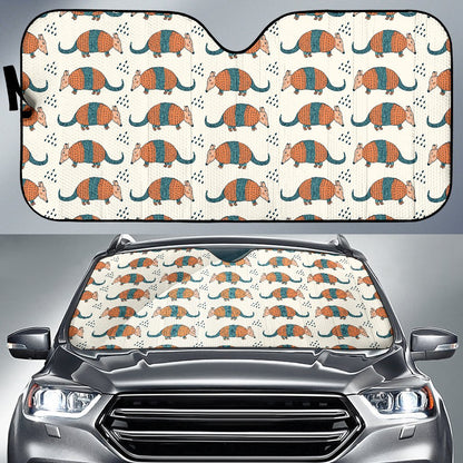 Armadillo Pattern Print Design 01 Car Sun Shade-JORJUNE.COM