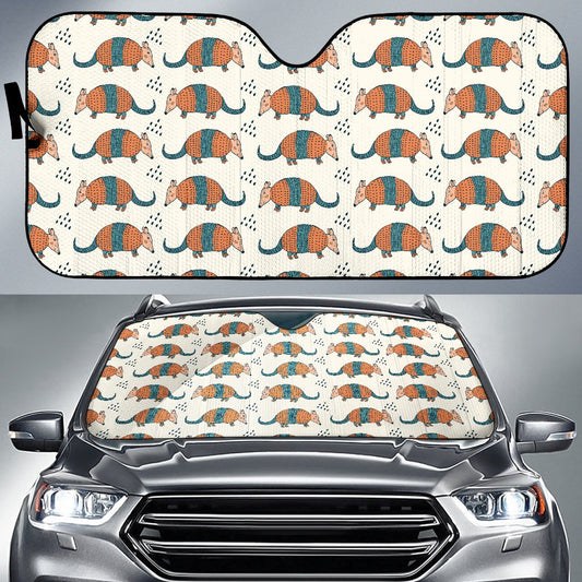 Armadillo Pattern Print Design 01 Car Sun Shade-JORJUNE.COM