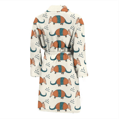 Armadillo Pattern Print Design 01 Men Bathrobe-JORJUNE.COM