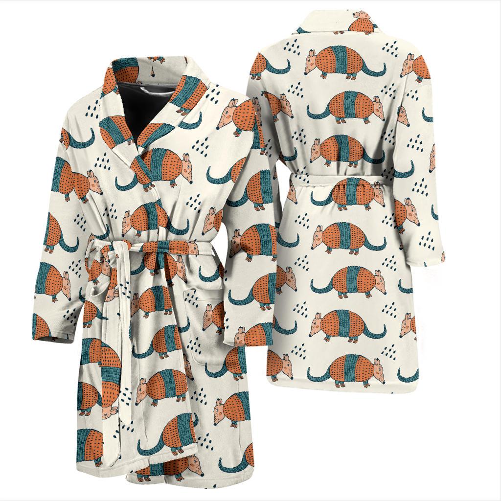 Armadillo Pattern Print Design 01 Men Bathrobe-JORJUNE.COM