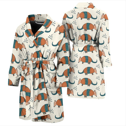 Armadillo Pattern Print Design 01 Men Bathrobe-JORJUNE.COM