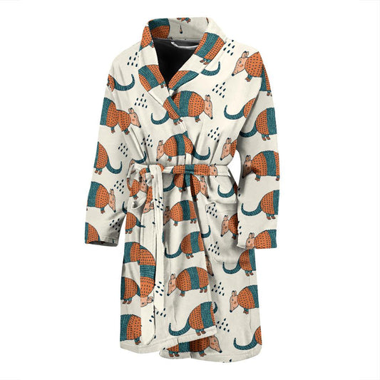 Armadillo Pattern Print Design 01 Men Bathrobe-JORJUNE.COM