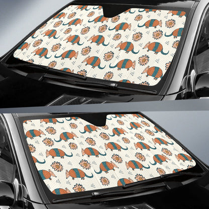 Armadillo Pattern Print Design 02 Car Sun Shade-JORJUNE.COM