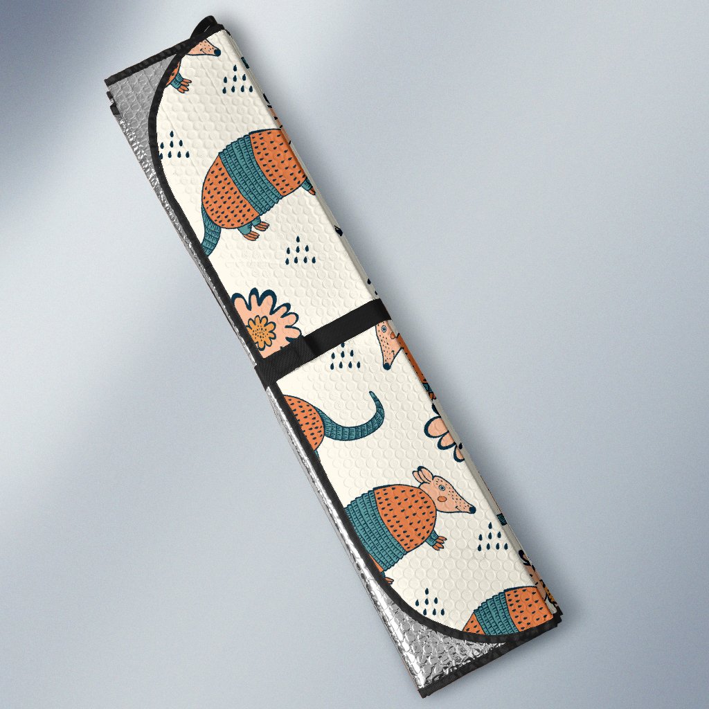 Armadillo Pattern Print Design 02 Car Sun Shade-JORJUNE.COM