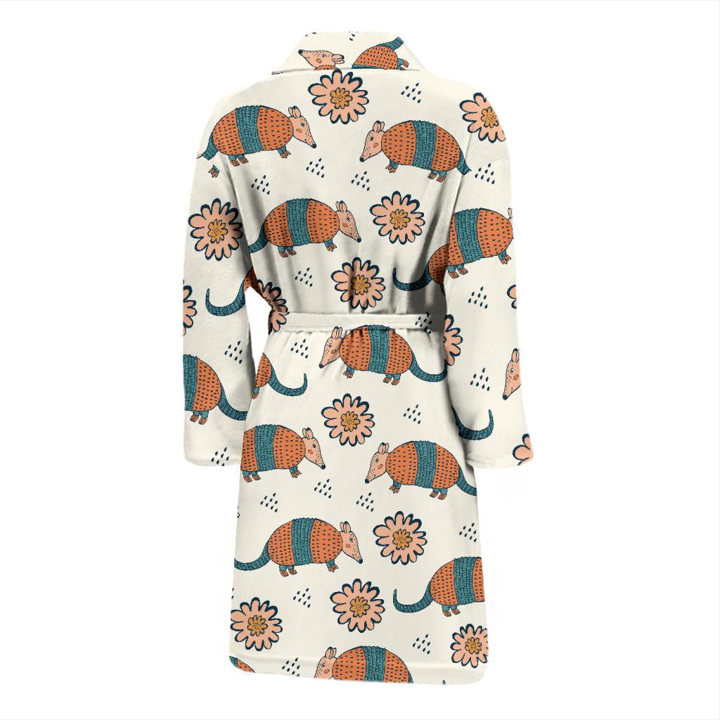 Armadillo Pattern Print Design 02 Men Bathrobe-JORJUNE.COM