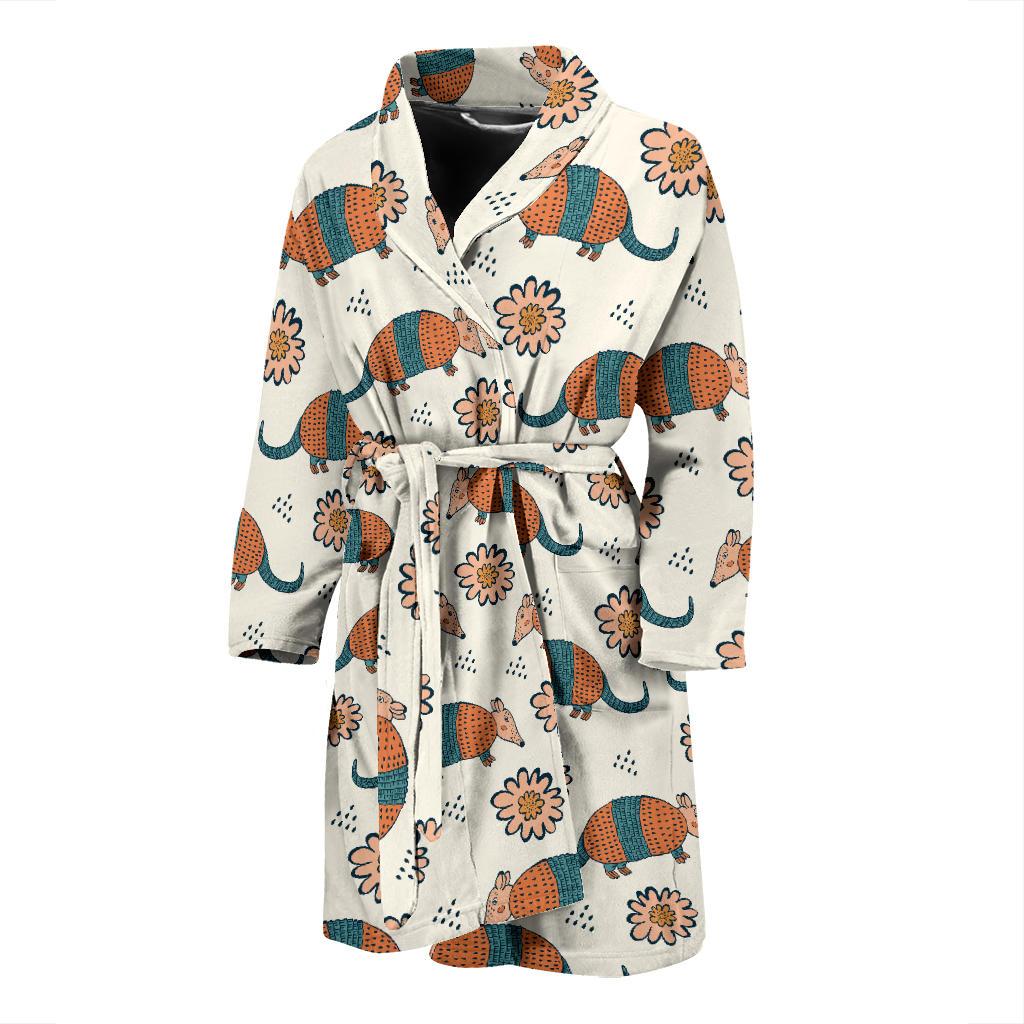 Armadillo Pattern Print Design 02 Men Bathrobe-JORJUNE.COM