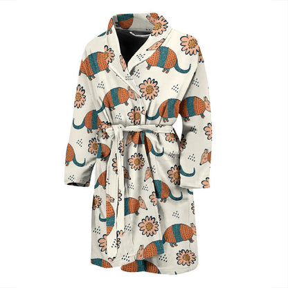 Armadillo Pattern Print Design 02 Men Bathrobe-JORJUNE.COM