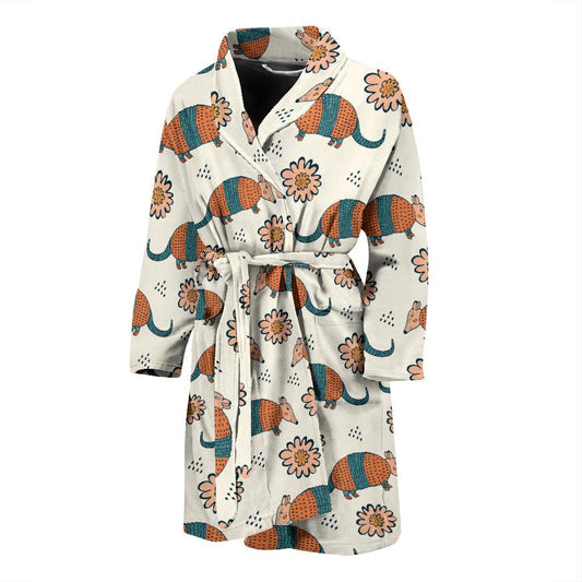 Armadillo Pattern Print Design 02 Men Bathrobe-JORJUNE.COM