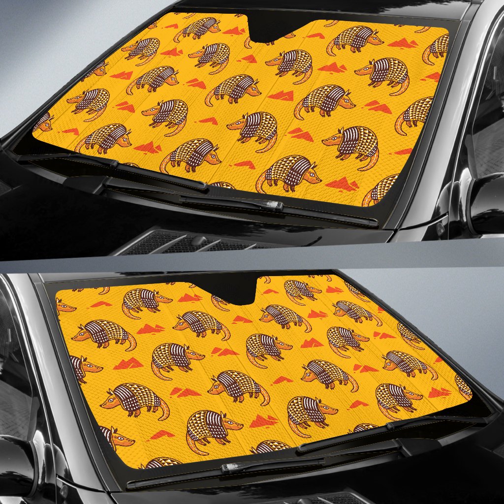 Armadillo Pattern Print Design 03 Car Sun Shade-JORJUNE.COM