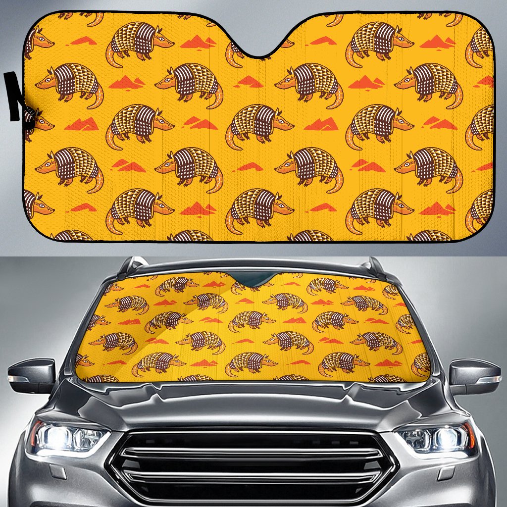 Armadillo Pattern Print Design 03 Car Sun Shade-JORJUNE.COM