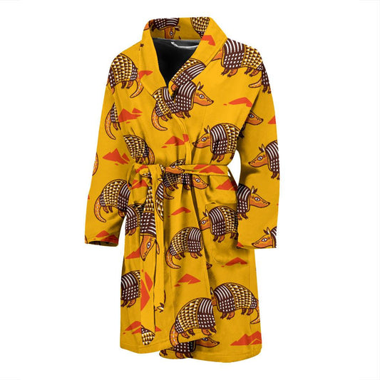 Armadillo Pattern Print Design 03 Men Bathrobe-JORJUNE.COM
