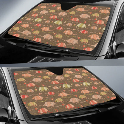 Armadillo Pattern Print Design 04 Car Sun Shade-JORJUNE.COM