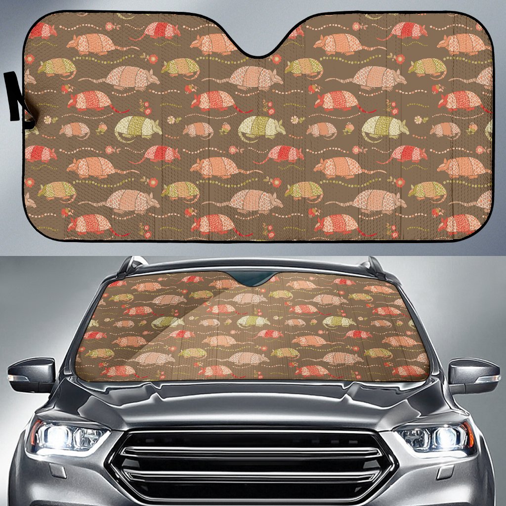Armadillo Pattern Print Design 04 Car Sun Shade-JORJUNE.COM