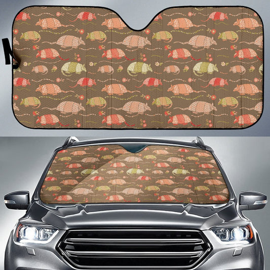 Armadillo Pattern Print Design 04 Car Sun Shade-JORJUNE.COM