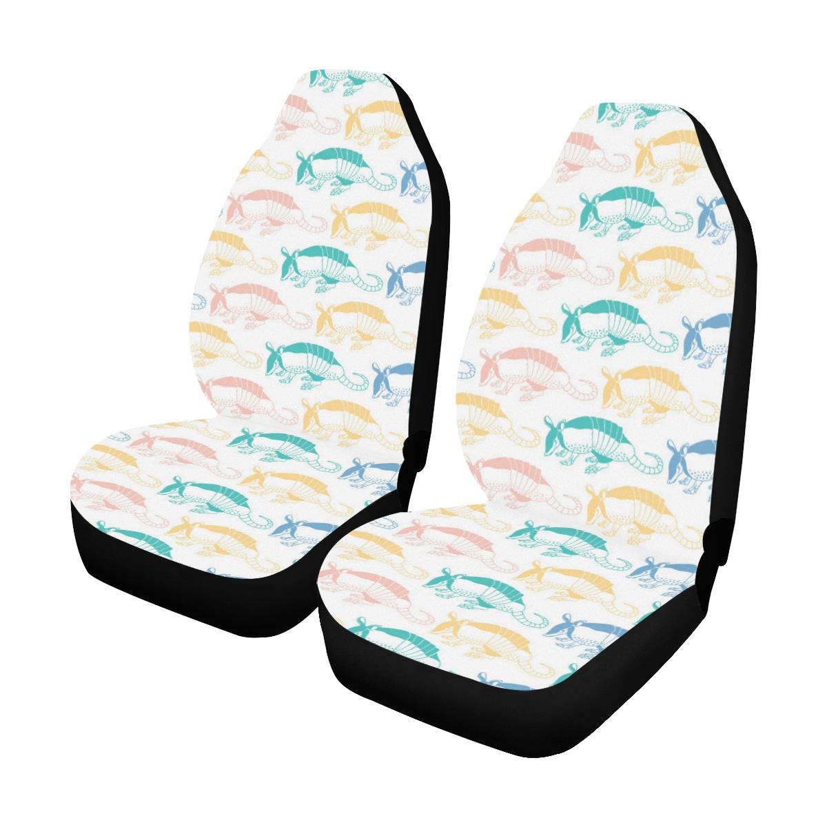 Armadillo Pattern Print Design 05 Car Seat Covers (Set of 2)-JORJUNE.COM