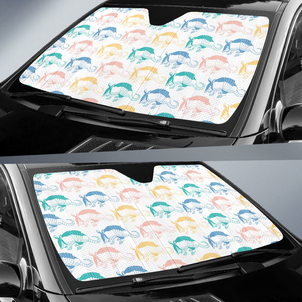 Armadillo Pattern Print Design 05 Car Sun Shade-JORJUNE.COM
