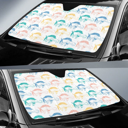 Armadillo Pattern Print Design 05 Car Sun Shade-JORJUNE.COM