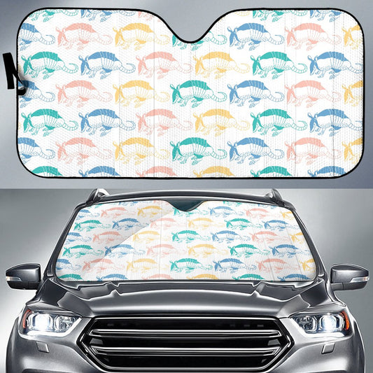 Armadillo Pattern Print Design 05 Car Sun Shade-JORJUNE.COM