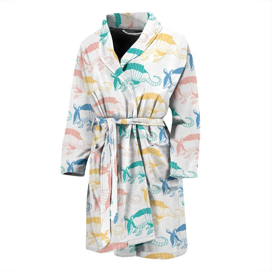 Armadillo Pattern Print Design 05 Men Bathrobe-JORJUNE.COM